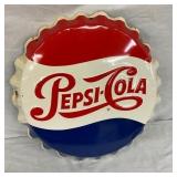 19IN EMB. SST PEPSI COLA CAP SIGN