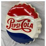 19IN EMB. SST PEPSI COLA CAP SIGN
