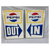 NOS HEAVY METAL EMB. PEPSI OUT/IN SIGNS