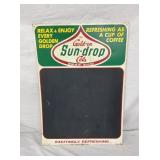 1965 SST EMB. SUNDROP MENU SIGN 19X27