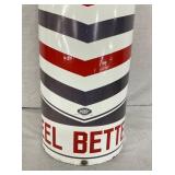 CLOSEUP VIEW BOTTOM CONVEX SIGN