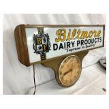 BILTMORE DAIRY PRODUCTS CLOCK 25X17