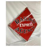 CLOSEUP VIEW PORC.RR SIGN