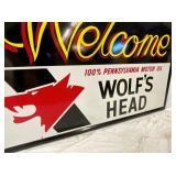 1972 SST WELCOME WOLFS HEAD SIGN 60X36