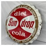 34IN SST EMB. SUNDROP COLA CAP SIGN
