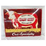 SSP BABY BEER SIGN W/ COW 34X26