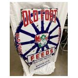 UNUSUAL SSP OLD FORT FEEDS SIGN 39X47