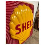 CLOSEUP VIEW SHELL STATION SIGN