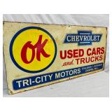 CLOSEUP SIDE OK CHEVROLET SIGN