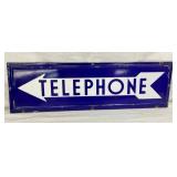 SSP TELEPHONE ARROW SIGN 25X8