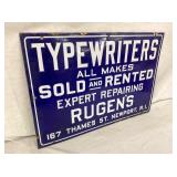 SSP TYPEWRITERS DEALER SIGN 20X14