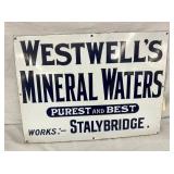 SSP WESTWELLS MINERAL WATER SIGN 24X18