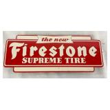 FIRESTONE SUPREME TIRE SIGN 11X5