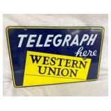 DSP TELEGRAPH WESTERN UNION SIGN 17X11