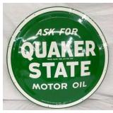 24IN CONVEX QUAKER STATE SIGN