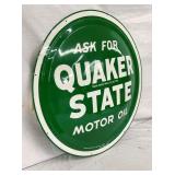 24IN CONVEX QUAKER STATE SIGN