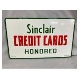 DSP SINCLAIR CREDIT CARDS SIGN 23X14