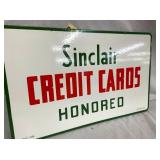 DSP SINCLAIR CREDIT CARDS SIGN 23X14