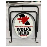 WOLFS HEAD SIDEWALK SIGN W/ FRAME 23X30