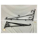 EARLY IRON SIGN BRACKETS 31IN/40IN