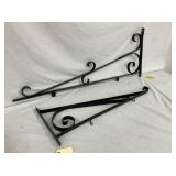 EARLY IRON SIGN BRACKETS 31IN/40IN