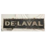 ORG. DE-LEVAL WOODEN FLUTTER SIGN