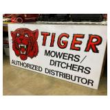 EMB. TIGER MOWERS DEALER SIGN 