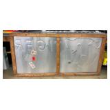 BACK VIEW EMB. TIGER MOWERS SIGN 