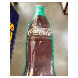COKE DIE CUT BOTTLE SIGN 9FT. X 30IN.