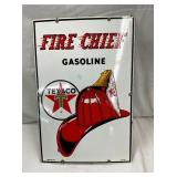 1961 PORC. Texaco Fire Chief PUMP PLATE