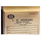 RECEIPTS FOR T.O. HOWARD SERVICE STATION