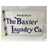 PORC. BAXTER LAUNDRY CO. SIGN 