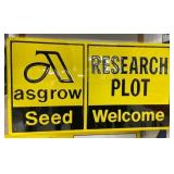 NOS EMB. ASGROW SEED SIGN 