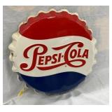 EMB. PEPSI-COLA CAP SIGN 