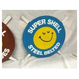 NOS SUPER SHELL SHELL STEEL BELTED 