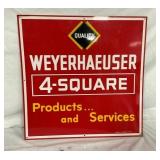 1958 SST WEYERHAEUSER 4-SQUARE SIGN 
