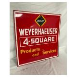 1958 SST WEYERHAEUSER 4-SQUARE SIGN 