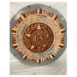 CLOSE UP VIEW 24IN. AMERICAN LEGION 