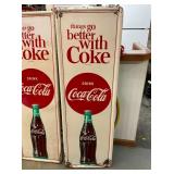 CLOSE UP VIEW VERTICAL COKE SIGNS 18X54 