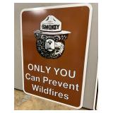 SS ALUMINUM SMOKEY PREVENT WILDFIRES 