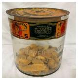 EARLY MOTHERS COOKIES JAR W/LID 