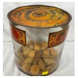 EARLY MOTHERS COOKIES JAR W/LID 