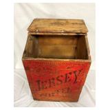 LIFT TOP WOODEN JERSEY COFFEE BOX