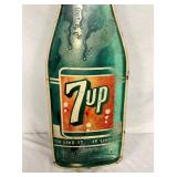 BOTTOM VIEW DIE CUT 7-UP BOTTLE SIGN