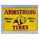 EMB. AMRSTRONG TIRES SELF FRAMED SIGN