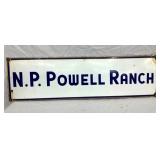 PORC. N.P. POWELL RANCH SIGN