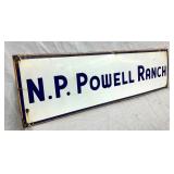 PORC. N.P. POWELL RANCH SIGN