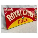 1936 EMB. DRINK ROYAL CROWN SIGN 