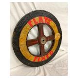 CONVERTED LATER AS TIRE SHOP ADV. WHEEL