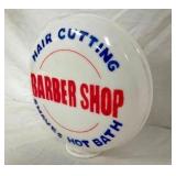 12X13 MILK GLASS BARBER SHOP GLOBE